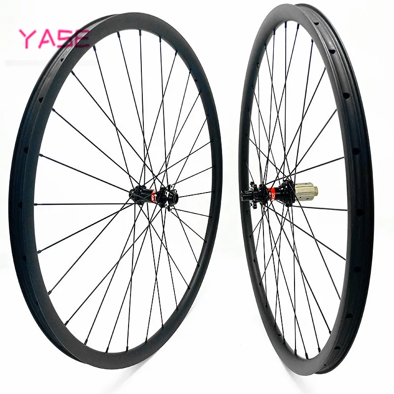 YASE сверхлегкие XC 29er Углеродные mtb дисковые колеса 30x22 мм бескамерные велосипедные