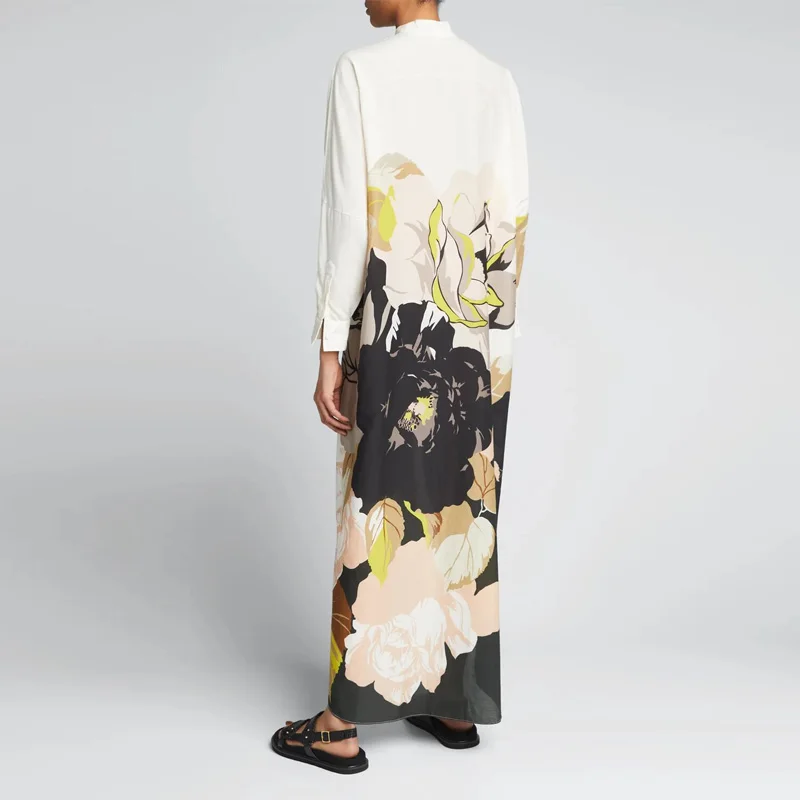 

5XL Summer Fashion Casual Loose Dress Women Spring Vintage Printed Long Sleeve Party Dresses Spring Lady Elegant Dress Vestidos