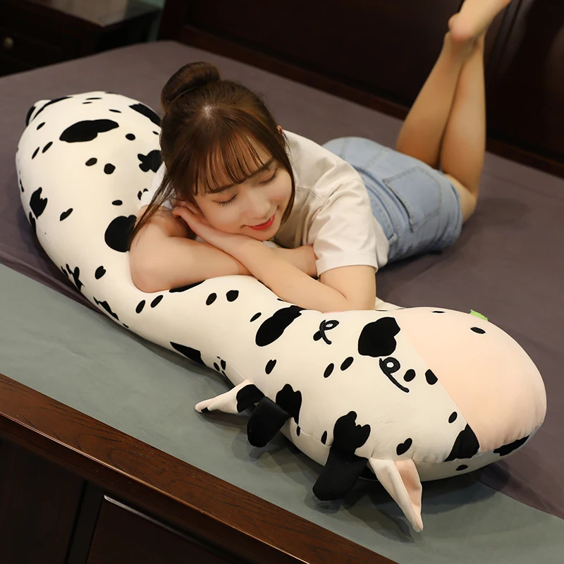 

55cm Soft Cow Plush Sleep Pillow Toys Stuffed Cartoon Animal Plush Milk Cattle Doll Sofa Bed Cushion Christmas Gift for Girls