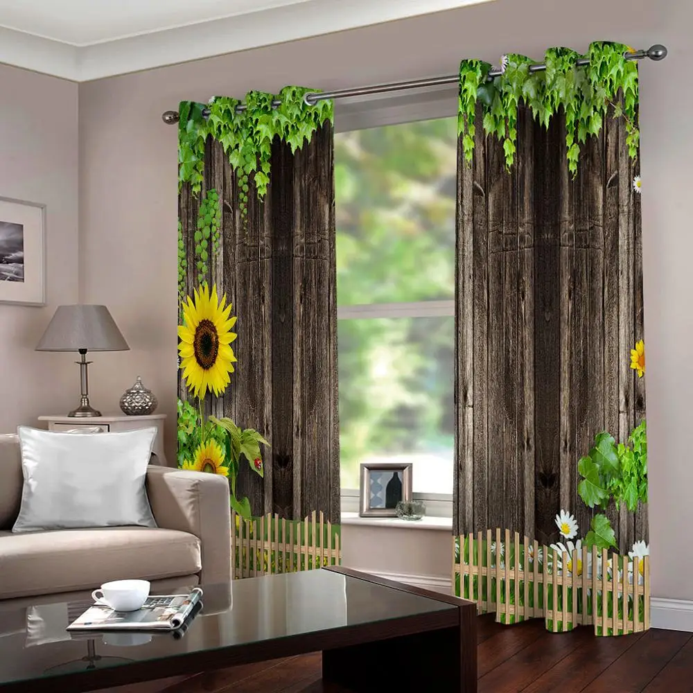 Современный домашний декор Шторы подсолнечника s для детской комнаты