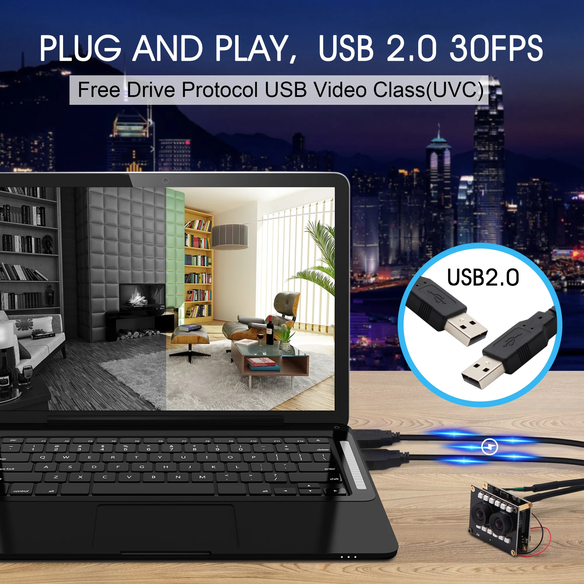 1080P PC камера AR0230 WDR Низкое освещение без искажений UVC USB2.0 OTG Веб модуль для
