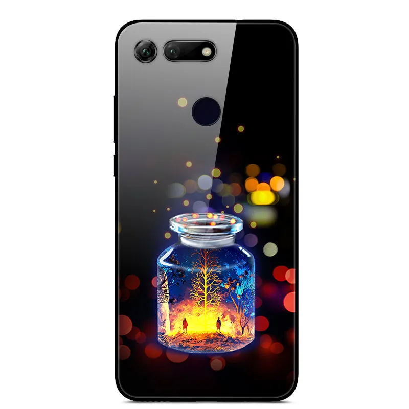 39 Для huawei Honor V20 чехол из стекла модный жесткий чехол для телефона для huawei Honor View 20 чехол View 20 V 20 закаленное мягкое бампер Honorv20 - Цвет: 39