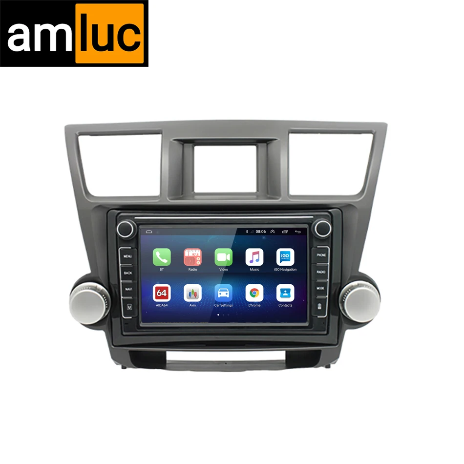 Для Toyota Highlander 2007 2008 2009 2010 2011 2012 2013 автомобильный навигатор GPS блок Android Стерео