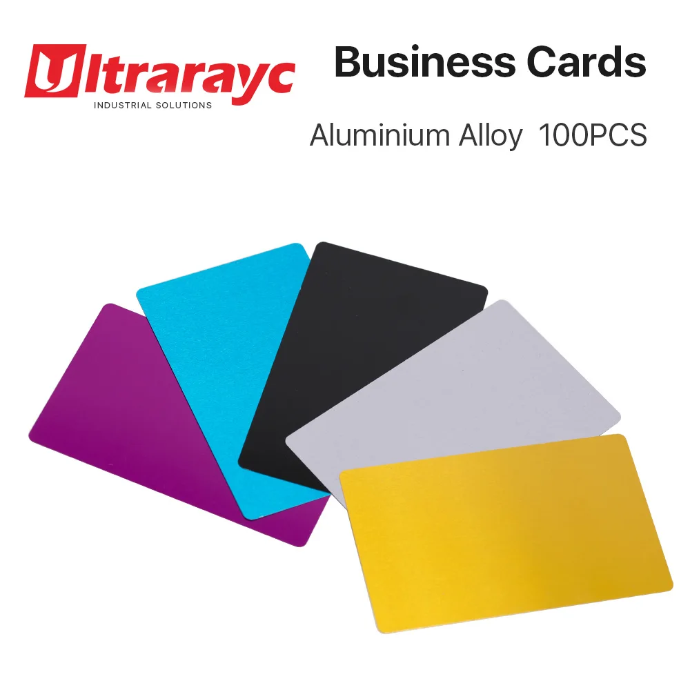 

100PCS/LOT Business Name Cards Multicolor Aluminium Alloy Metal Sheet Testing Material for Laser Marking Machine