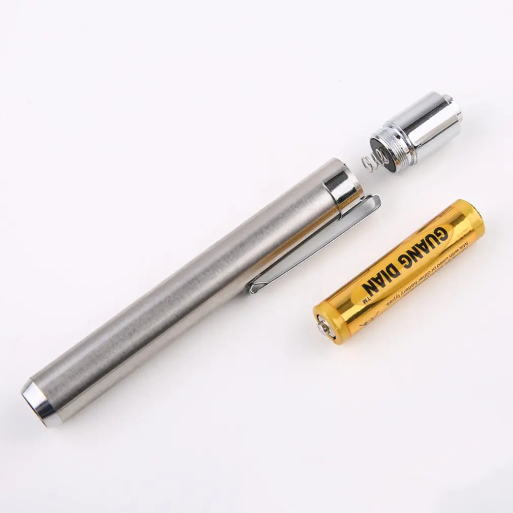 

New Arrival Mini Portable Stainless Steel LED Flashlight Battery Powered UV Torch Pen Light Lamp 365nm Currency Detector Pen