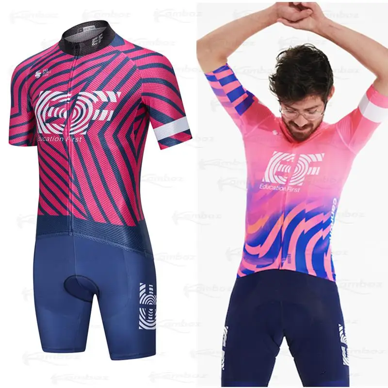

Коллекция 2021 года, набор командных мужских велосипедных Джерси EF, велосипедные шорты, одежда, стрейч-штаны, одежда премиум, быстросохнущая, ...