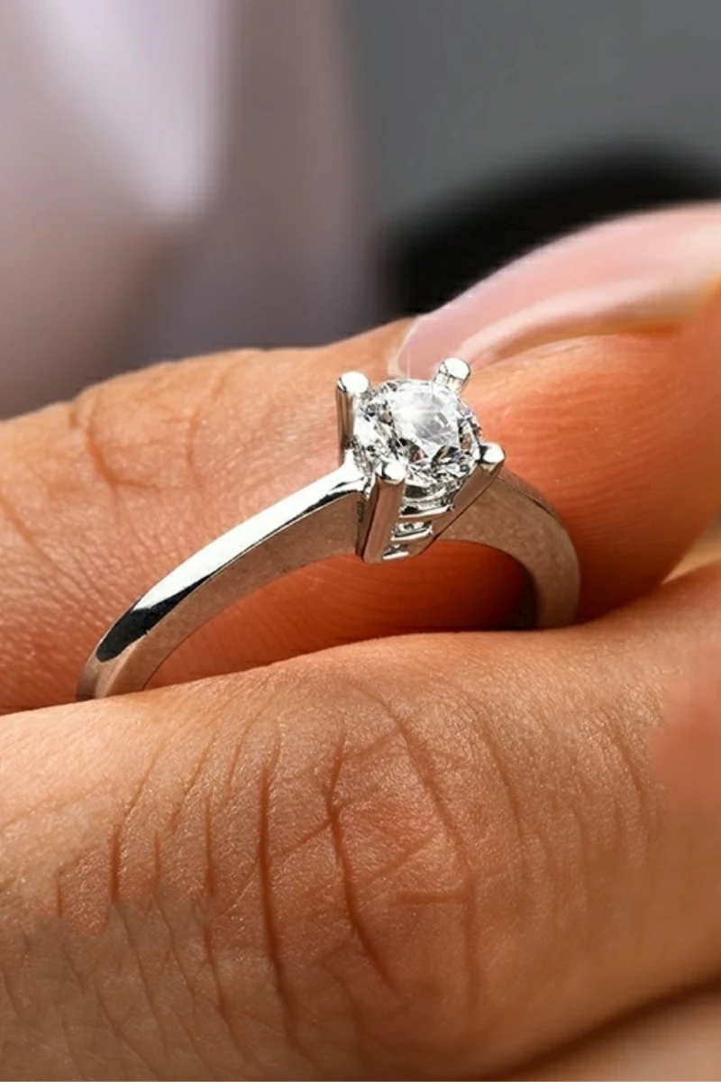 

Crystal Diamond Zirconia lab Diamond 0.50 carat engagement ring