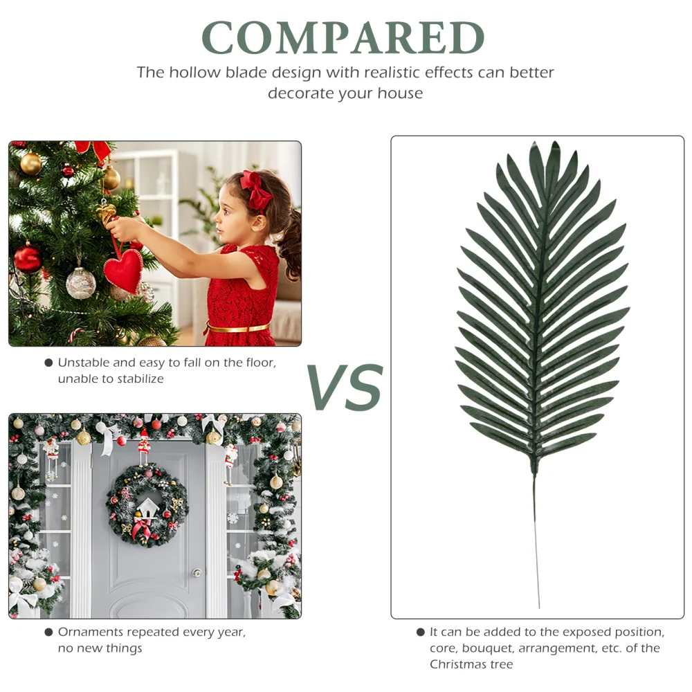 

1 Set 10pcs Beautiful Hawaii Simulation Leaves Faux Leaves Creative Ornaments