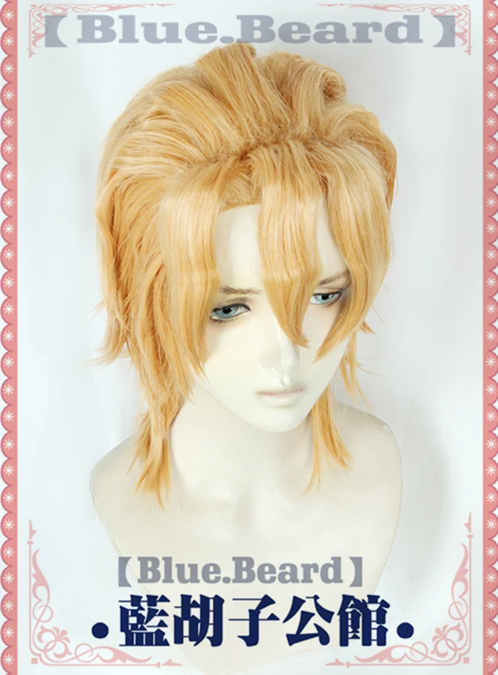 Парик термостойкий из синтетических волос с короткими светлыми волосами аниме