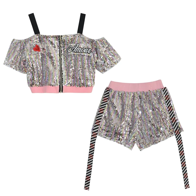 Детские джазовые танцевальные костюмы для девочек современная одежда