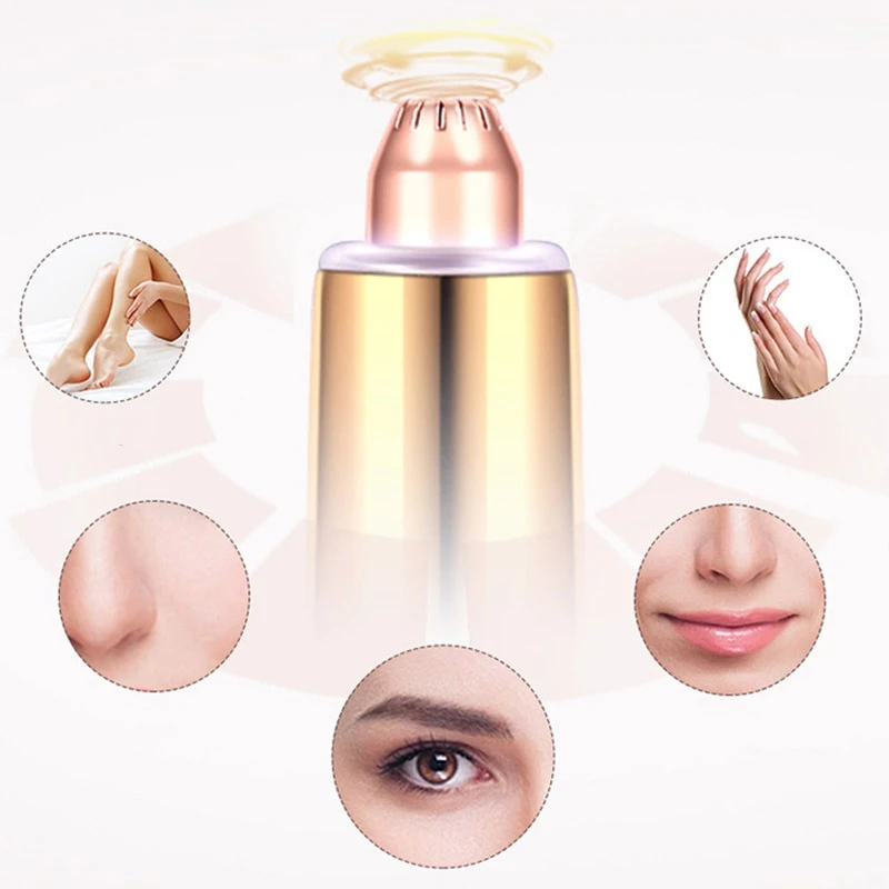 

Gold USB 150MAh Electric Eyebrow Trimmer Pen Hair Remover Eyebrow Razor/Epilator Painless Multifunction Eye Brow Trimmer Face Sh