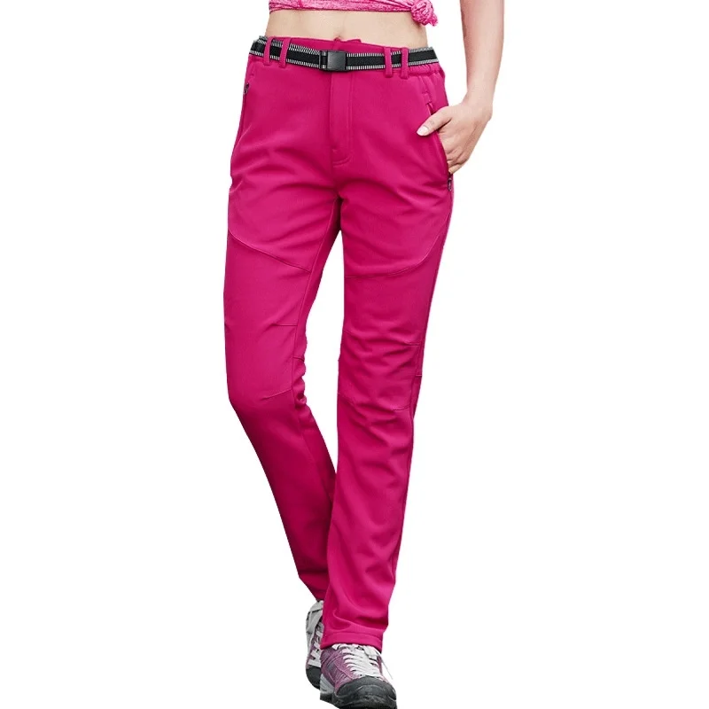 

outdoor pants men's and women's Plush thiened waterproof windproof Fleece Pants warm soft shell winter mountaineering