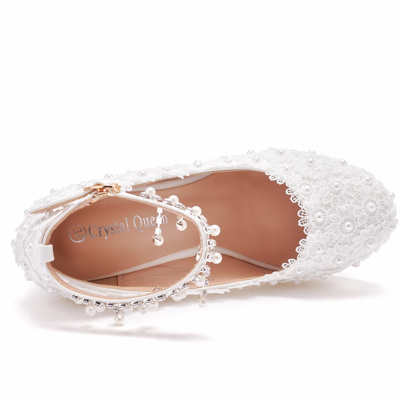 Женские свадебные туфли-лодочки на танкетке милые белые туфли платформе с