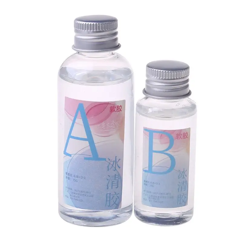 

2 Pcs/set DIY Handmade Jewelry AB Hard/Soft Glue Crystal Specimen High Transparent Epoxy Glues Crafts Making Accessories