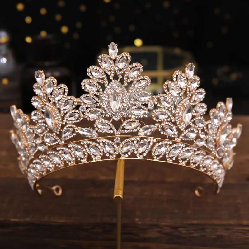 

Bride Crown hairband Crystal Half Crown Alloy Crown Headdress Banquet Birthday Wedding Accessories