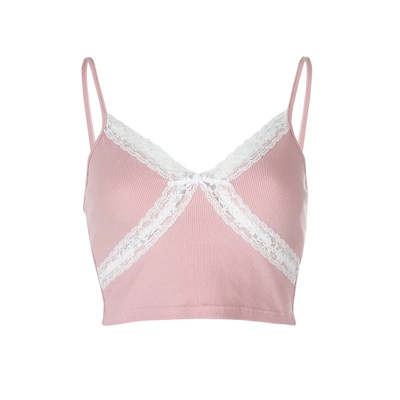

Fannic 2020 Summer Sexy Women 's Fashion Lace V-neck Tight Camisole