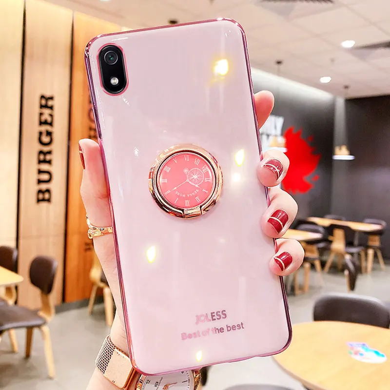 Luxury Silicone Case For Huawei Y5 2019 phone Case For Huawei Y5 2019 Cover Shockproof Stand Holder Case Huawei Y5 2019