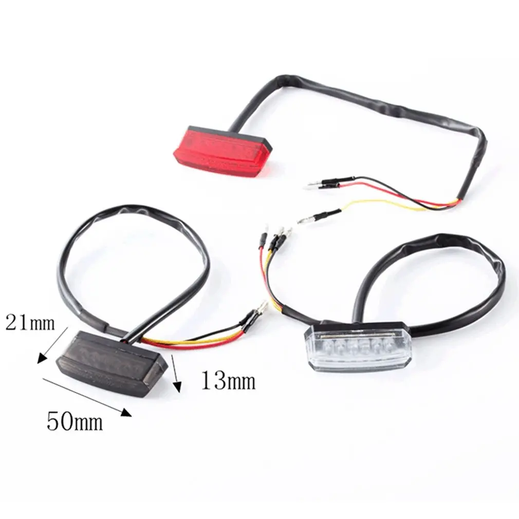 

12V Motorcycle Rear Brake LED Tail Stop Light Lamp For Dirt Taillight Rear License Plate Light Accessories Decorative Lamp Emark