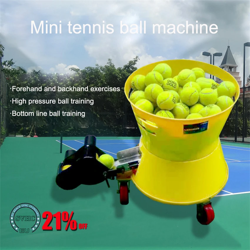 Tennis Ball Machine Hand Throw Ball Single Multiplayer Practice Training Gymnasium Home Version Mini Tennis Trainer 110-240V