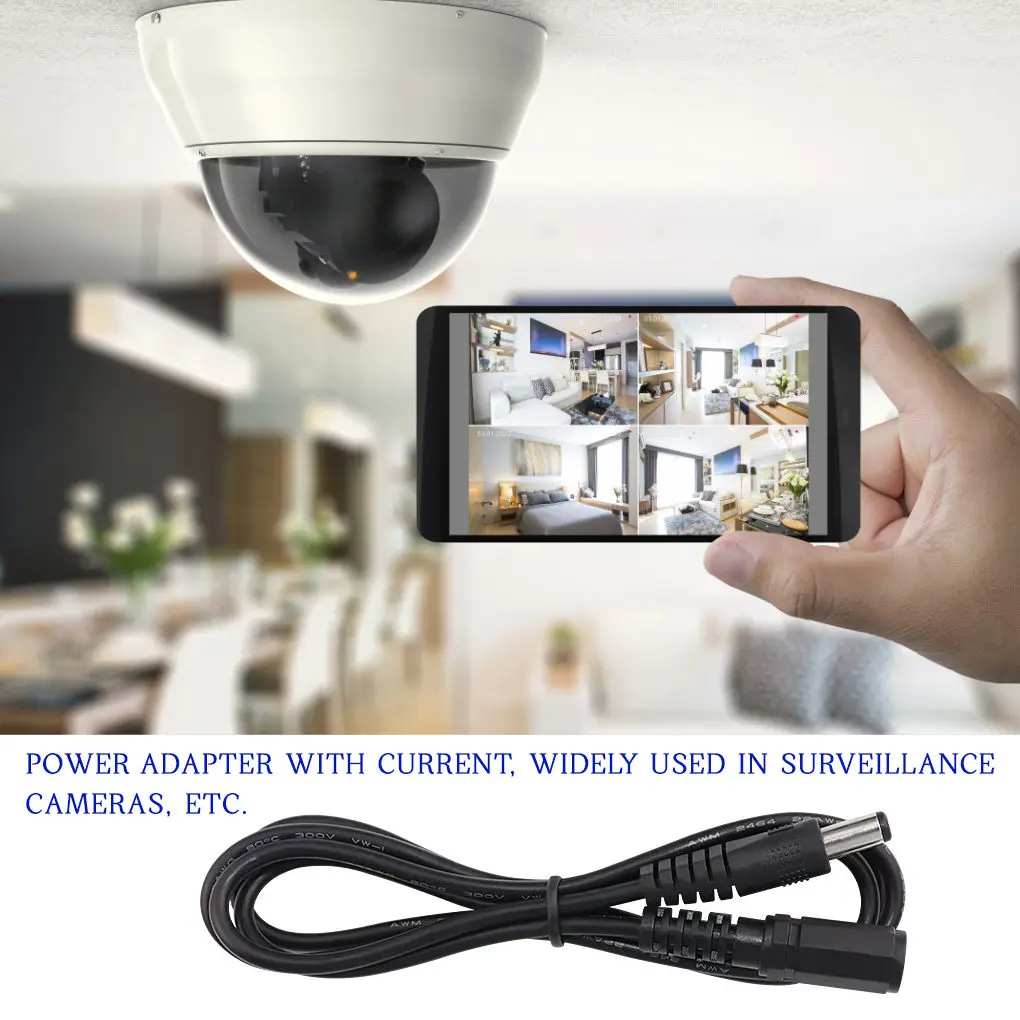 DC Power Splitter Plug Cable 5.5x2.1mm Male to Female Supply Adapter Extension Cord for Camera LED Lamp | Электроника