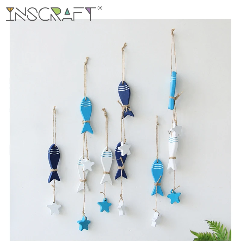 Морской пляж деревянная рыбка Морская звезда домашний Настенный декор