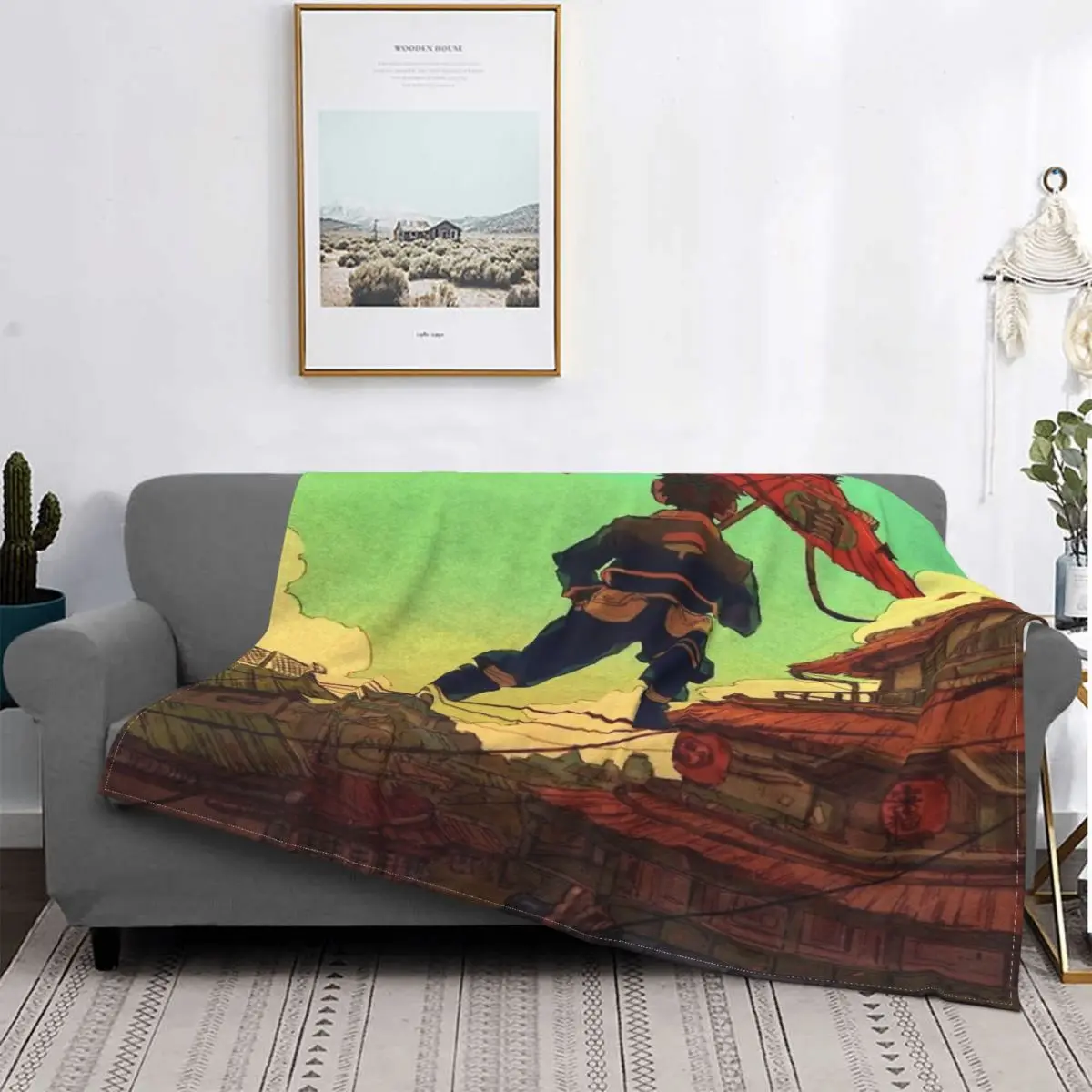 

Manta de pueblo con sombrilla roja, colcha de cama a cuadros, cubierta de playa Kawaii, manta para niños