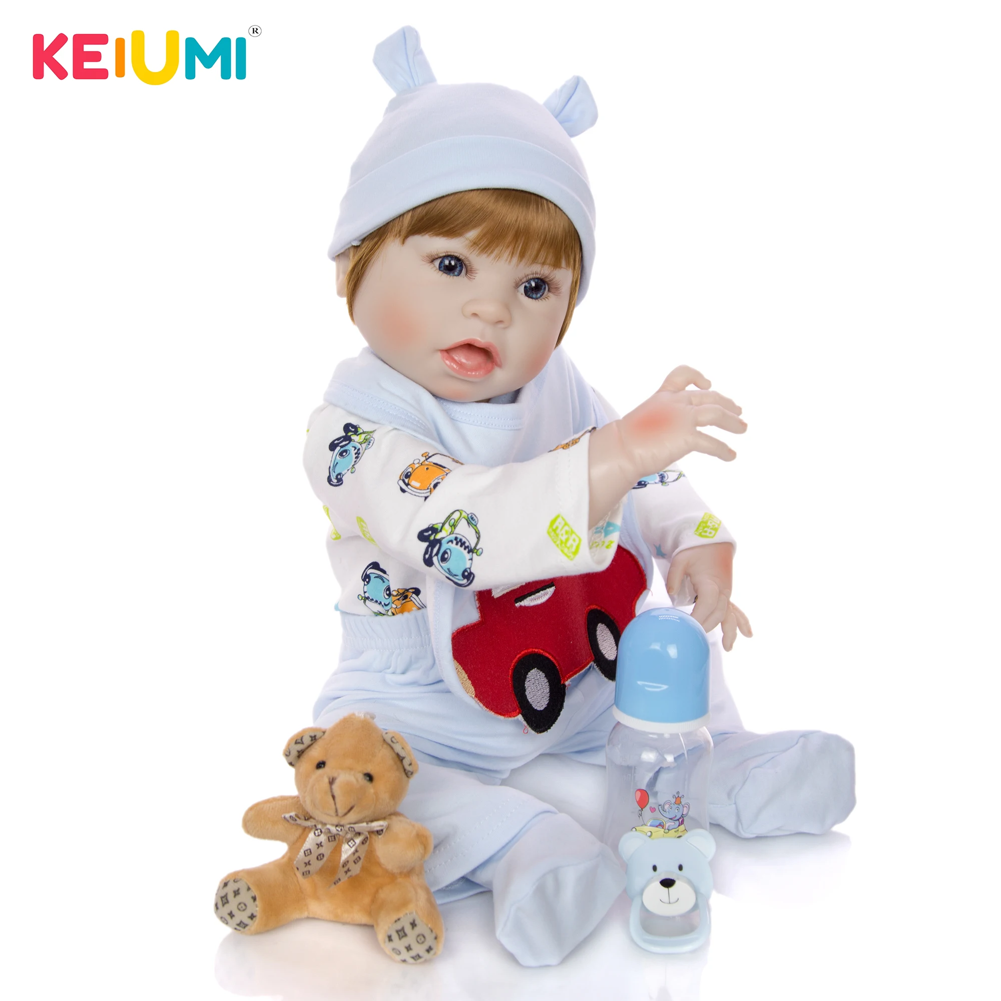 KEIUMI Lifelike 23 дюйма 57 см горячая Распродажа кукла-реборн для младенца полностью