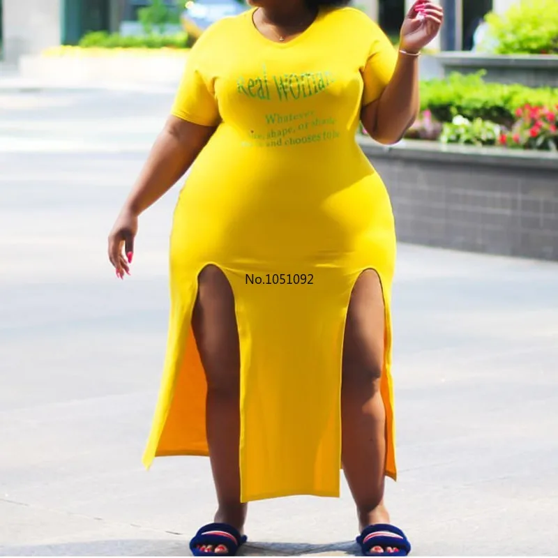 Сексуальное женское платье с буквенным принтом размера плюс 4XL 5XL Элегантное