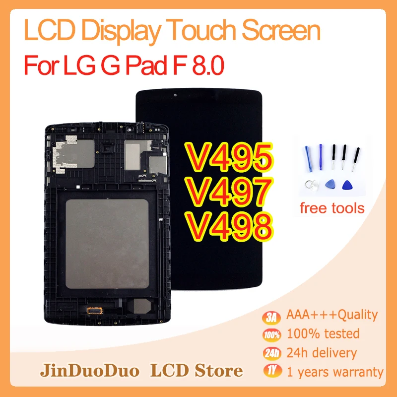 

8.0"Original For LG G Pad F 8.0 V498 V495 V496 V497 LCD Display Touch Screen Digitizer Panel Assembly Combo Replacement Part