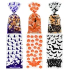 50 шт. Hallwoeen тыквы кошачий глаз в виде черепов, конфетная сумка Прозрачная целлофановая Еда Пластик пакет подарочные пакеты Хэллоуин вечерние Декор