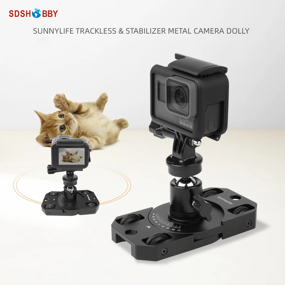 

Sunnylife Mini Stabilizer Camera Dolly Metal Bracket for Action 2/POCKET 2/GoPro10/FIMI PALM 2/Pocket/Insta360 ONE X2