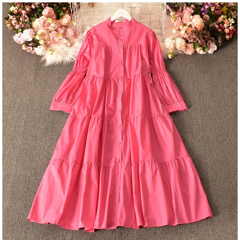 Новинка 2021 повседневные платья с длинным рукавом для девочек женские винтажные