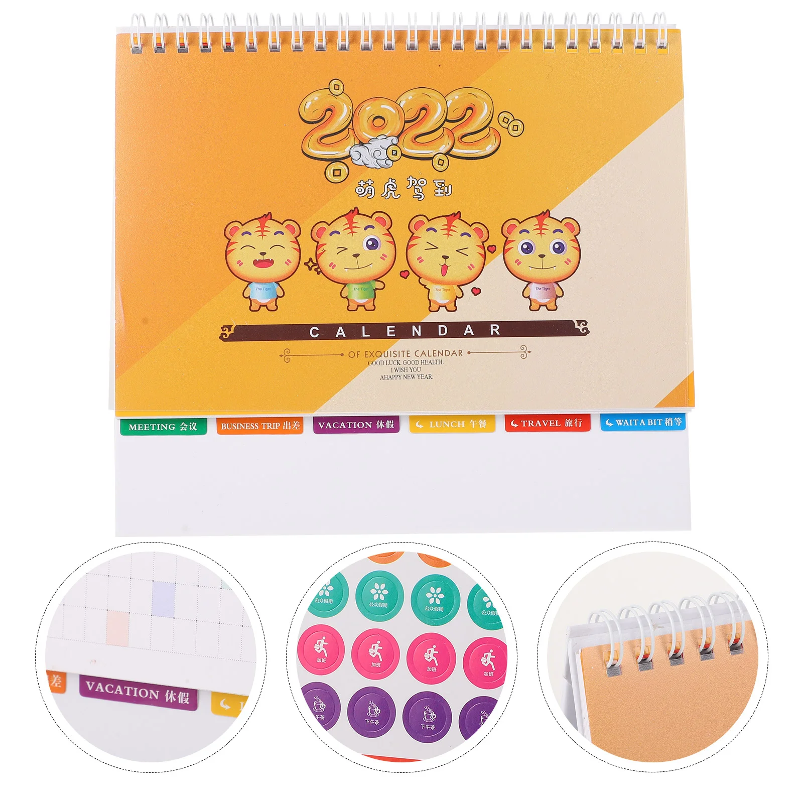 

1Pc Creative Desktop 2022 Calendar Table Paper Calendar Yearly Agenda Planner
