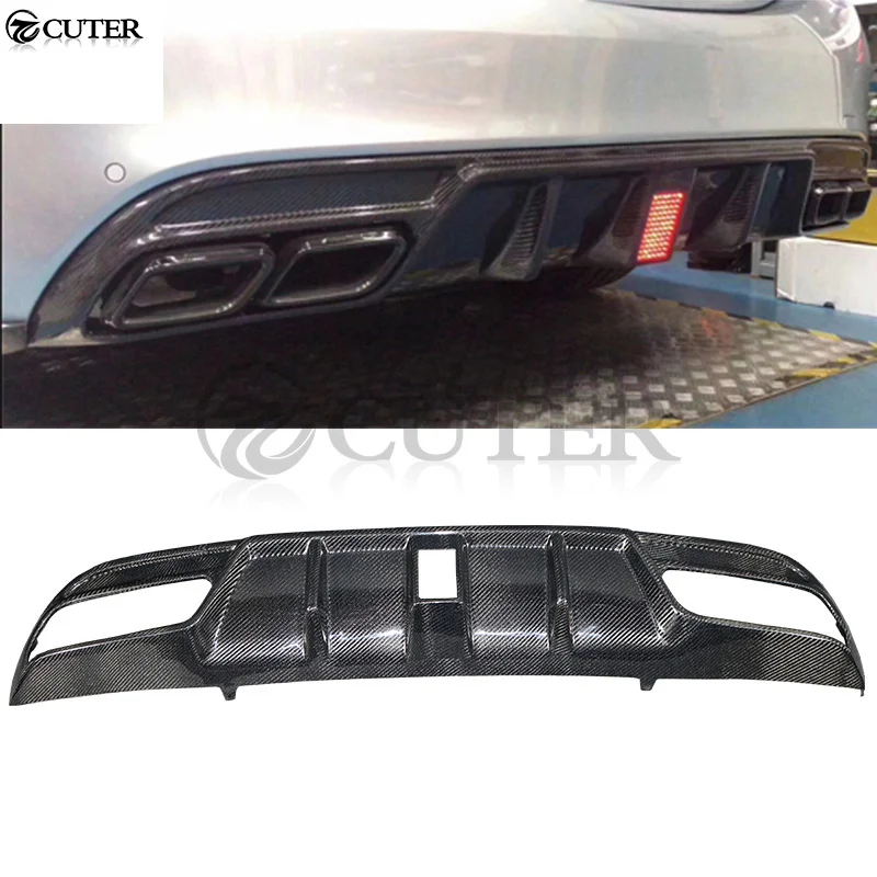 

Модель W205 C300 из углеродного волокна со светодиодными лампами для Mercedes-benz W205 C180 C200 C260, спортивный бампер 16 лет