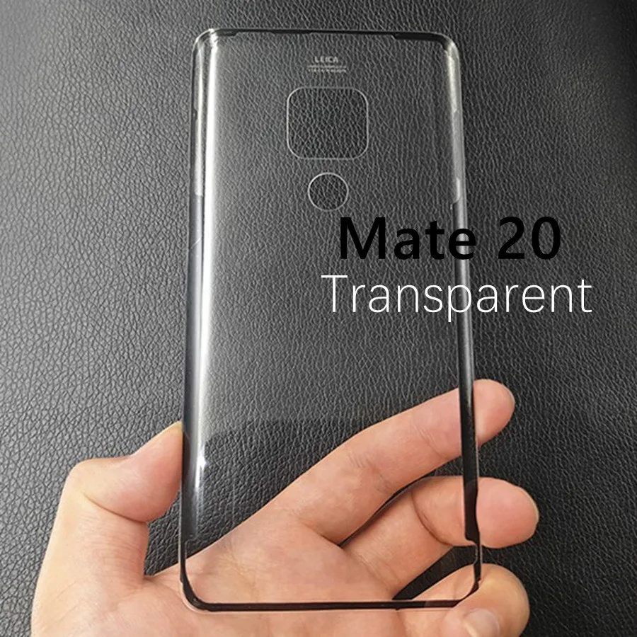 Для huawei mate 20 Lite Крышка для батареи Задняя стеклянная панель Задняя Дверь Корпус чехол для huawei mate 20 Pro крышка для батареи mate 20 окно - Цвет: Mate 20 Transparent