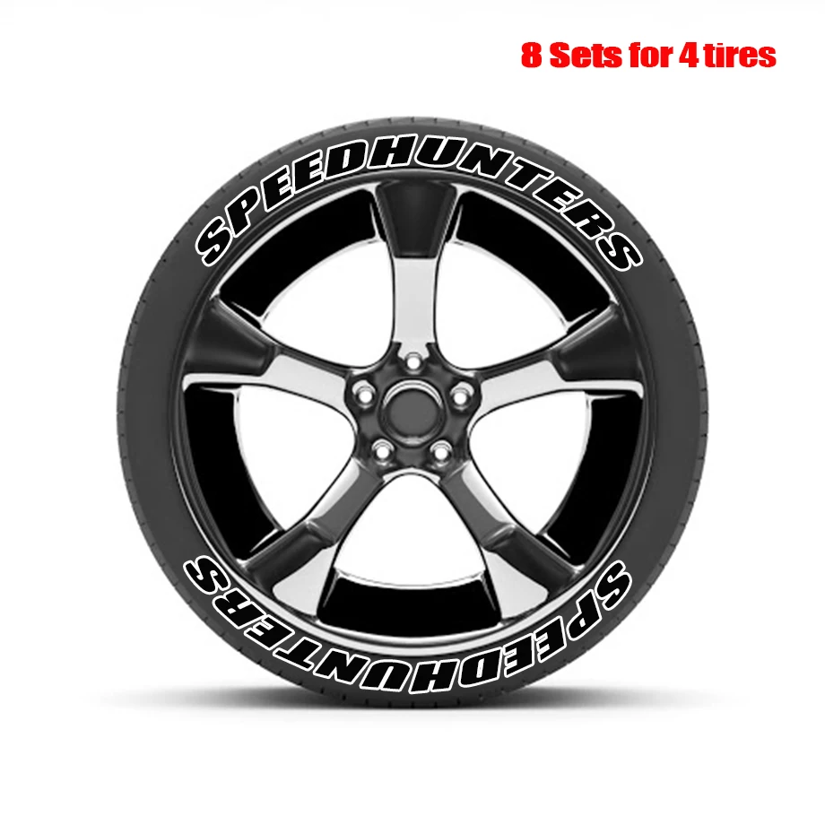 

2.7cm Height Car Tire Decorations Sticker PVC Tire Decals 3D Permanent Lettering Kit / 8 Pack / Compatible with SPEEDHUNTERS