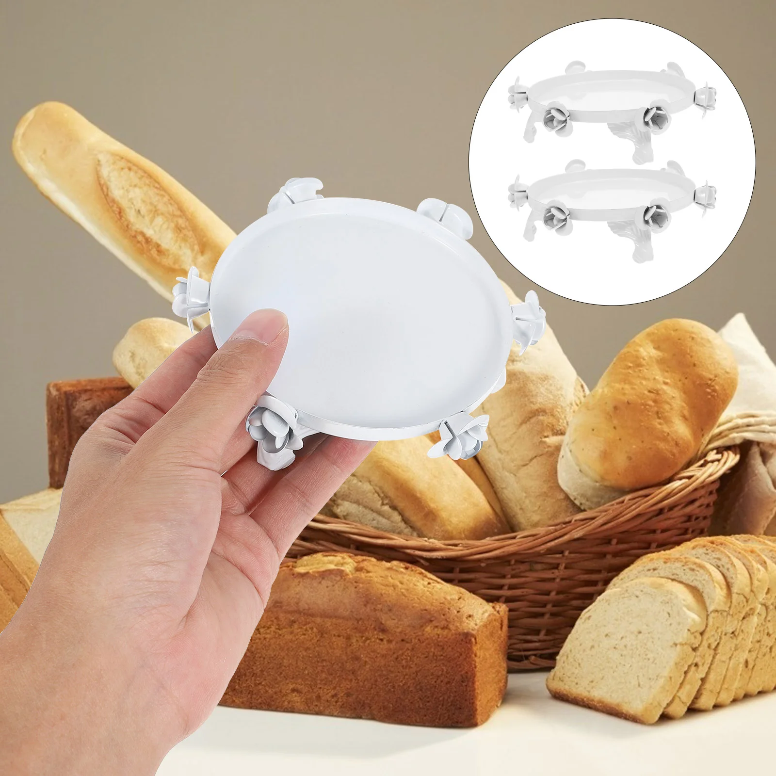 

2Pcs Round Baking Cake Stand Party Cake Holder Festival Wedding Supply