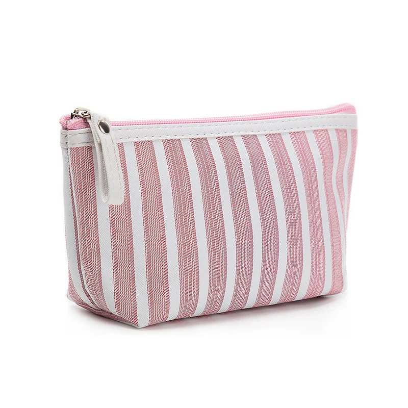 

Mini Portable Women's Cosmetic Bag Makeup Pouch Travel Striped Printed Cosmetic Storage Bag Toiletry Organizer Purse
