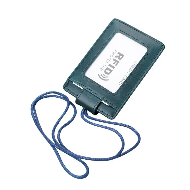 Модный кошелек унисекс из натуральной кожи с RFID защитой для визиток и кредитных