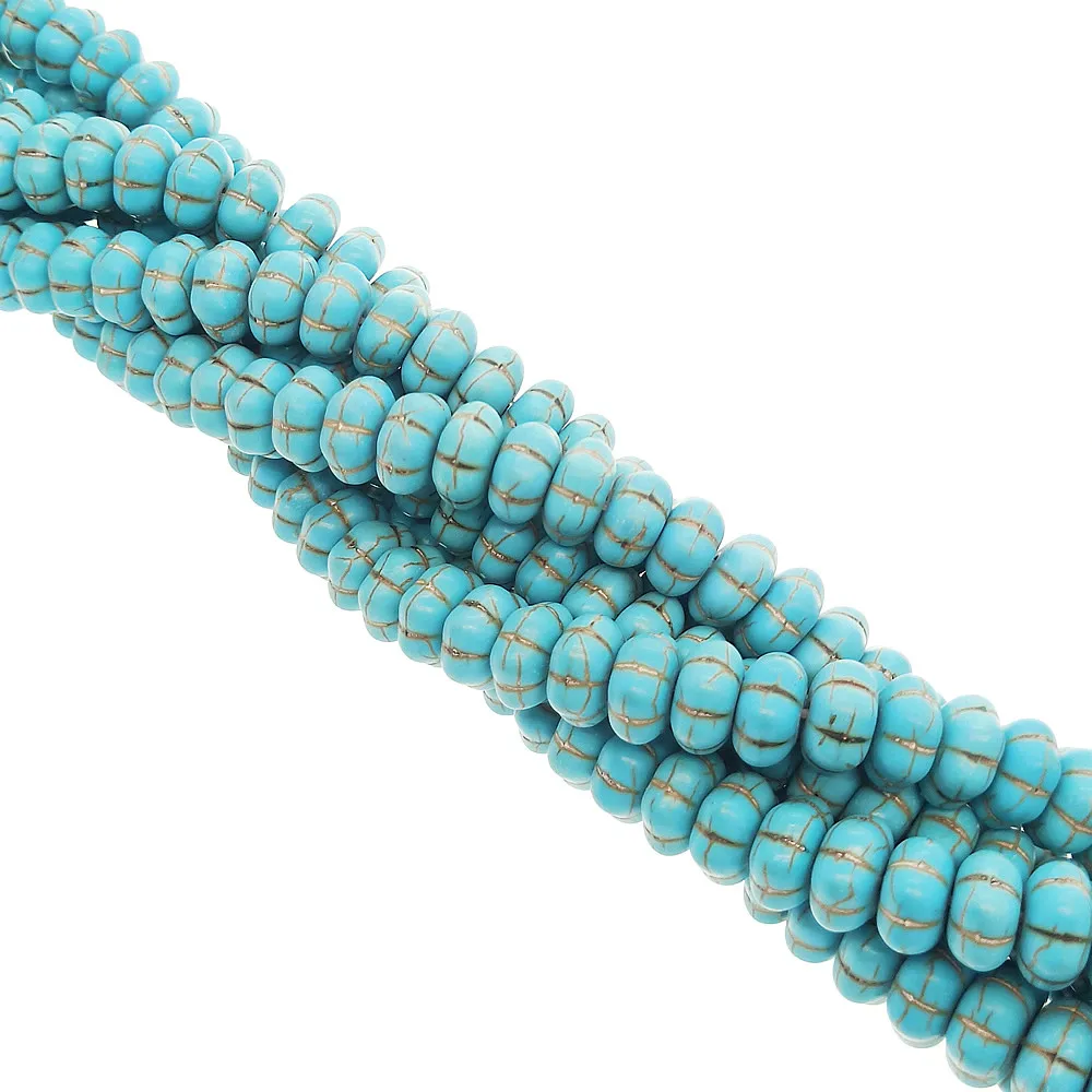 Бусины в форме тыквы из натурального синего камня 8-18 мм полудрагоценные камни