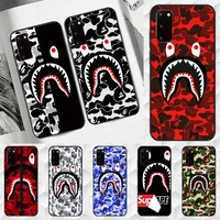 bape trend brand shark phone case for samsung a6 a6s a9 a530 a720 a750 a8 a9 a10 a20 a30 a40 a50 2018 cover coque