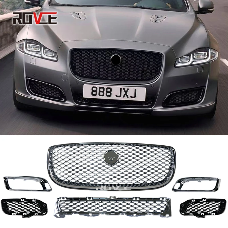 ROVCE для Jaguar XJ 2016-2018 RS логотип на передней решетке автомобиля верхняя решетка сетка