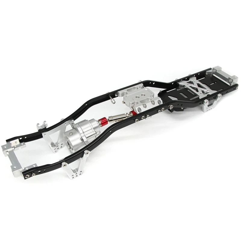 

2 Set RC Car Part: 1 Set 313mm Wheelbase Prefixal Gearbox Metal Chassis Frame & 1 Set Fuel Tank Decoration Tools