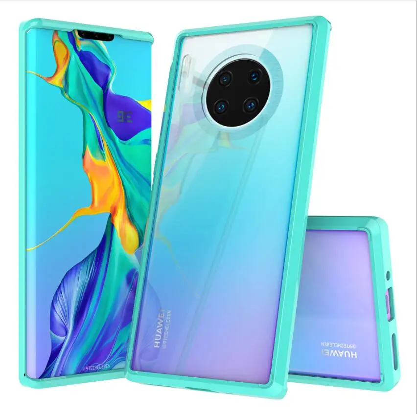 100 шт./лот прозрачный акриловый + ТПУ чехол накладка для huawei mate 30 30Pro 30Lite P30 P30Pro P30Lite