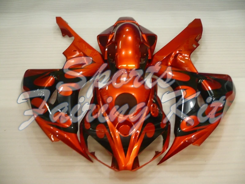 Набор для всего тела CBR1000RR 2006 2007 оранжевое золото черное пламя Пластиковые