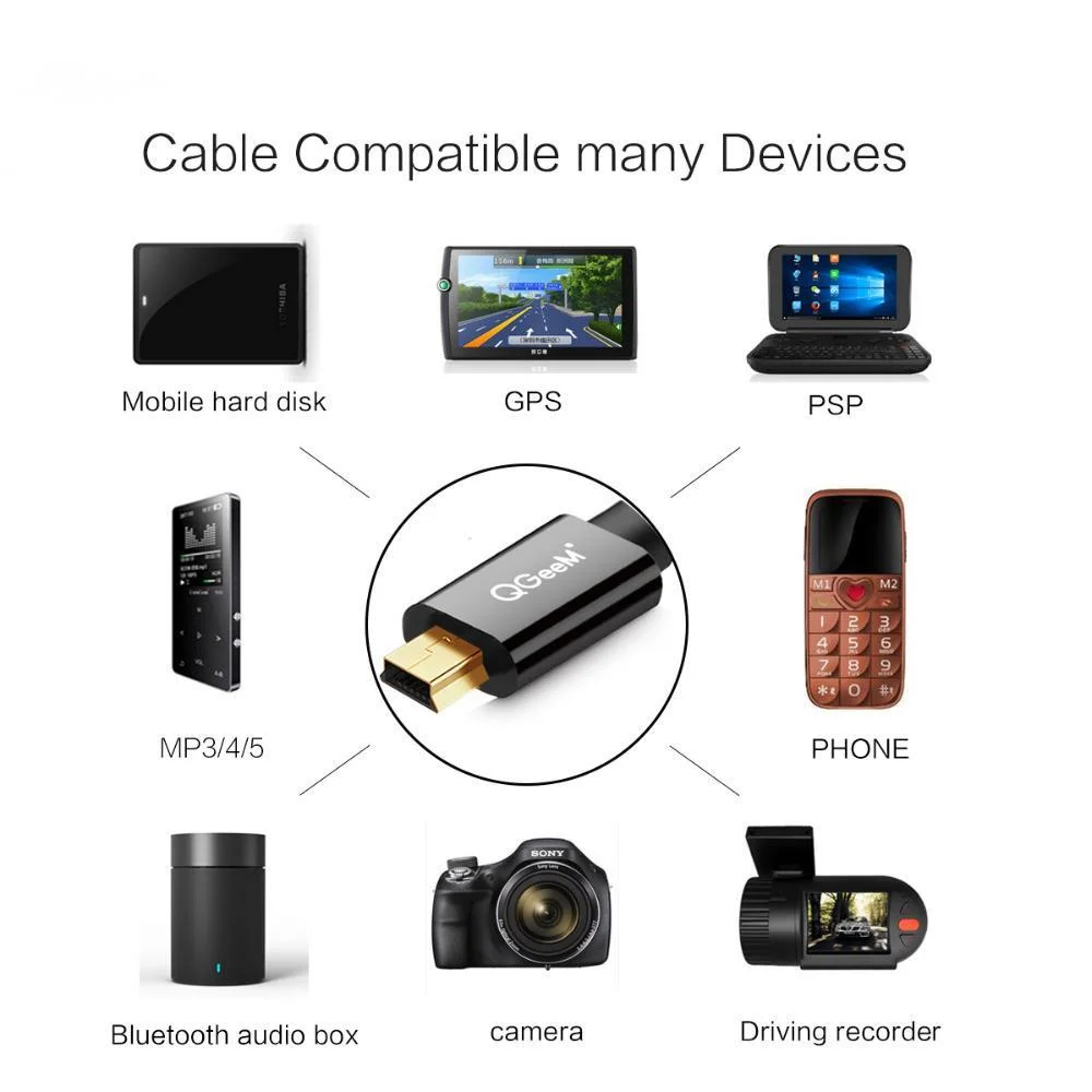Дата-кабель Mini USB/USB высокая скорость передачи данных и быстрая зарядка для