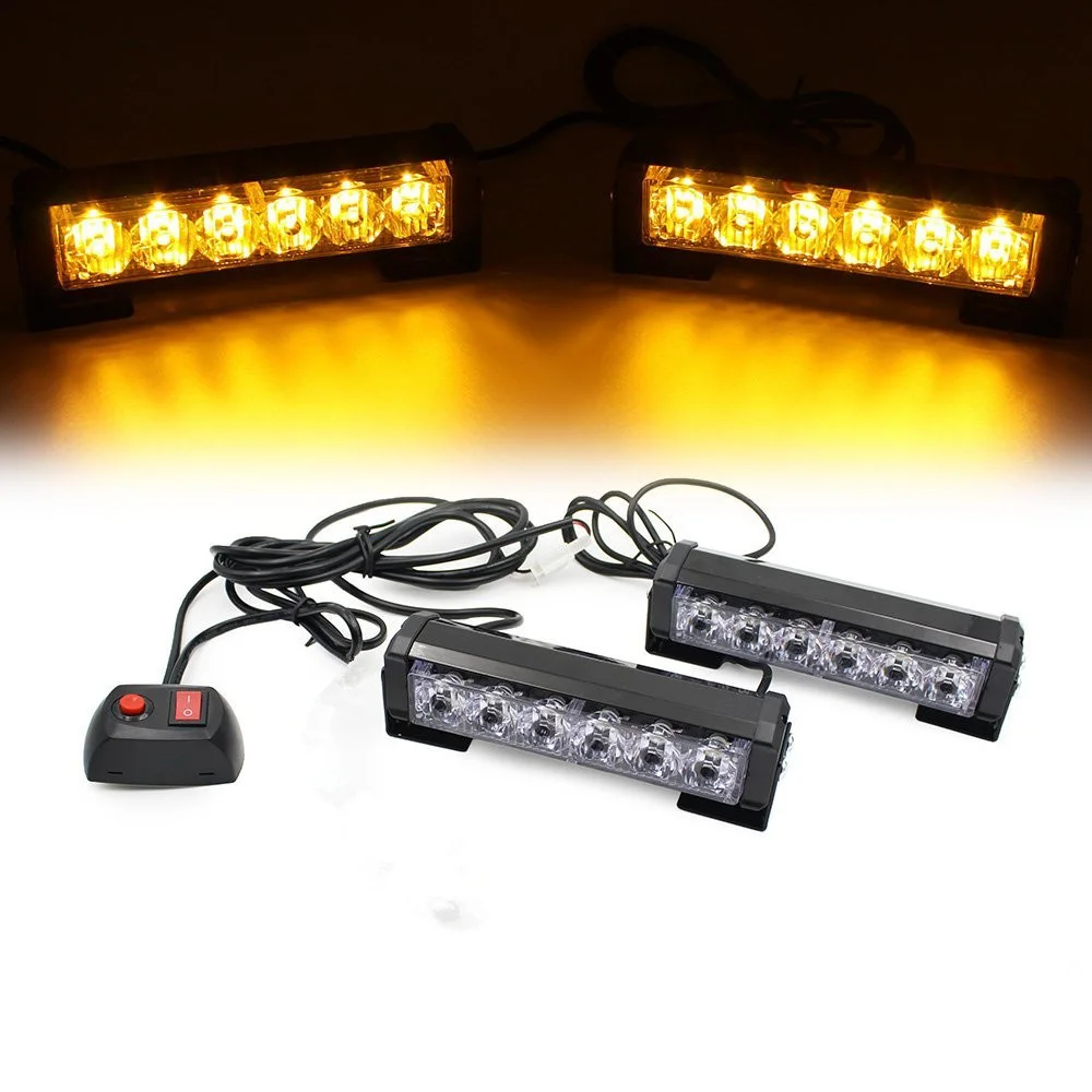 

Automobile front grille LED flash lamp, police flash lamp, LED emergency lamp, hazard warning lamp 12V