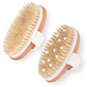 Натуральная щетина, отшелушивающая Косметическая Массажная щетка Wisp Spa без детской щетки, чистящая щетка для тела