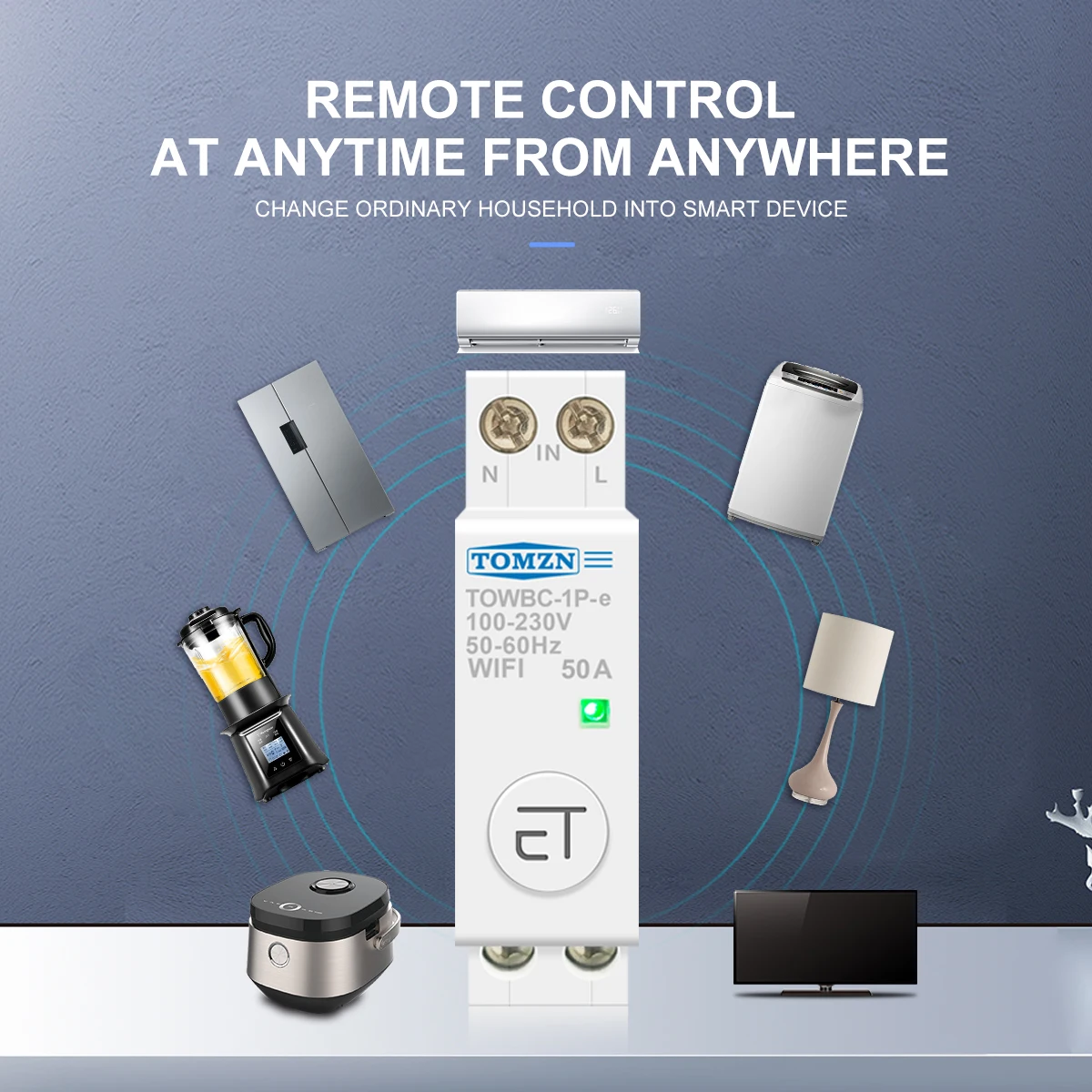 Din рейка WIFI автоматический выключатель Умный переключатель дистанционное