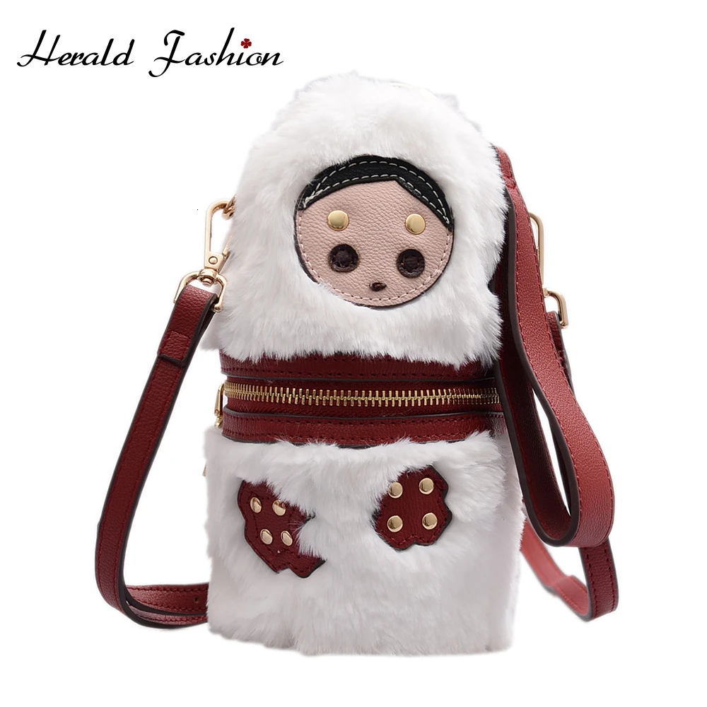 Женская сумка через плечо из искусственной кожи с плюшевой подкладкой | Багаж и